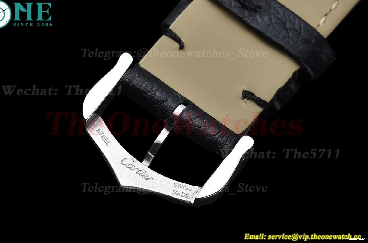On dial Tank Quartz K11F White Must Strap Black Small 0430
